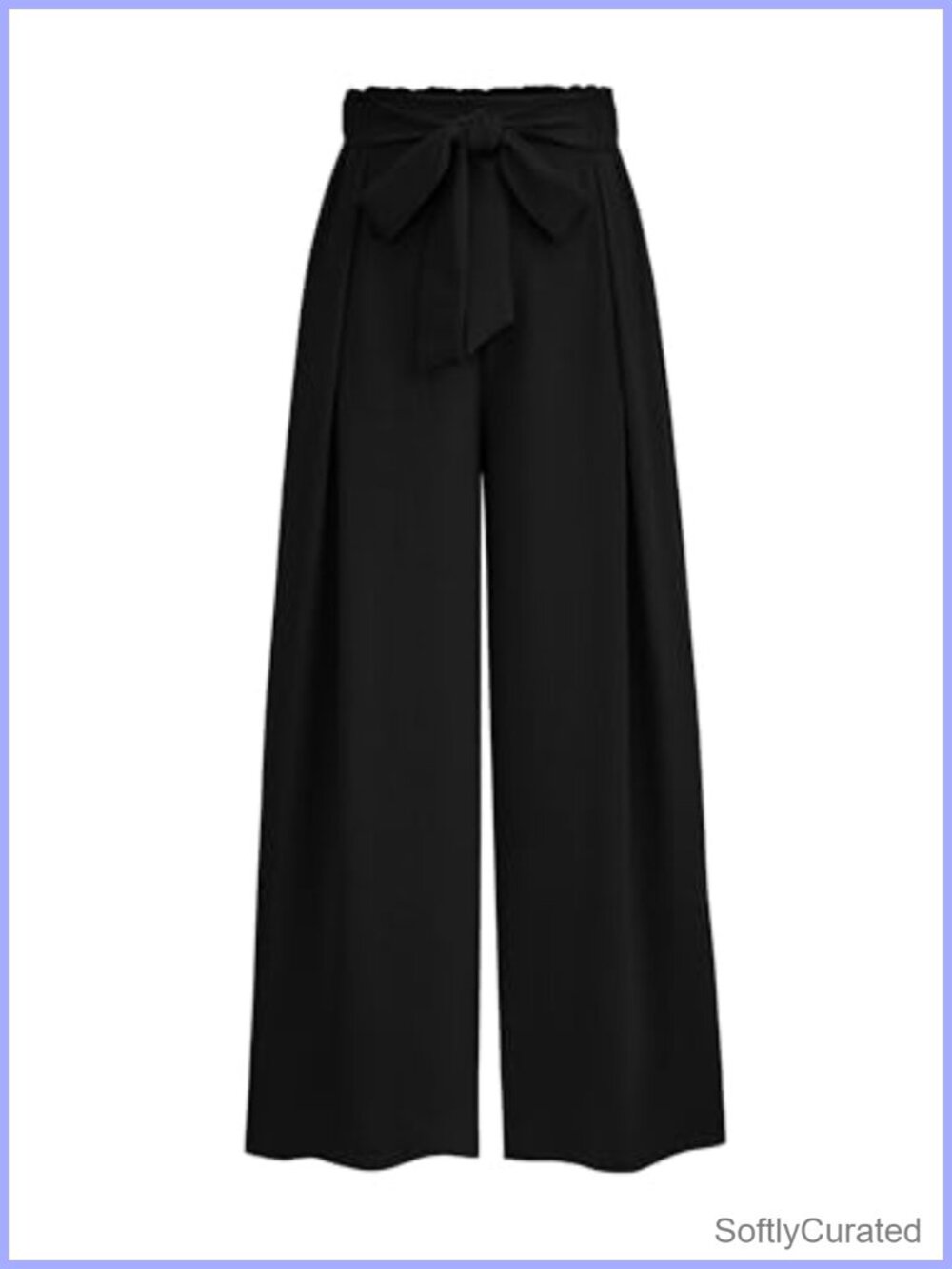 Wide Leg Palazzo Work Dress Pants High Waisted Pull On Pleated Ankle Length